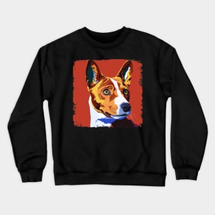 Basenji Pop Art - Dog Lover Gifts Crewneck Sweatshirt